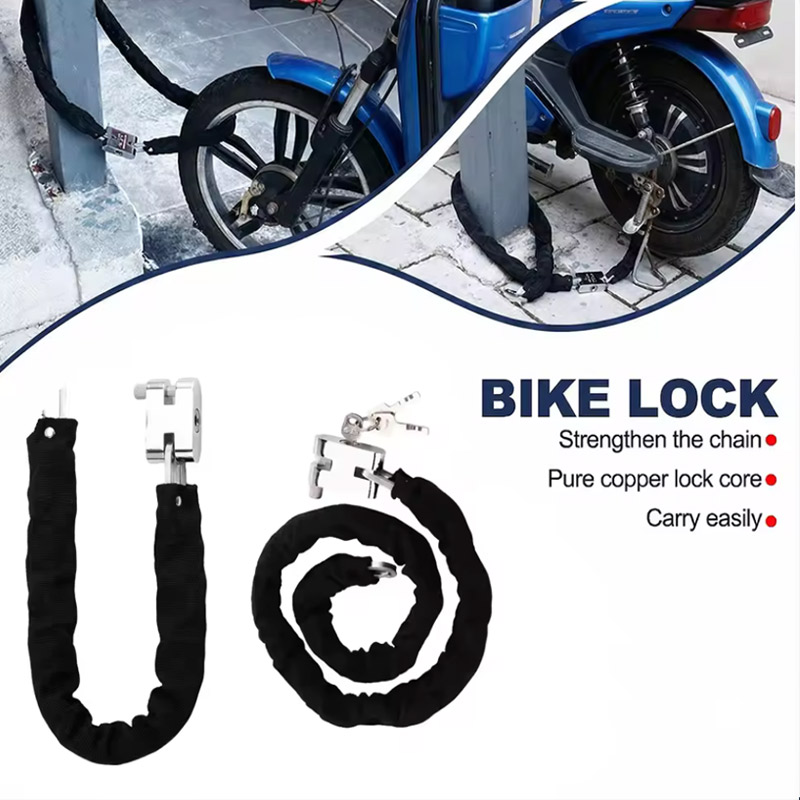 Bike Chain - قفل دراجة نارية ودراجة هوائية بطول